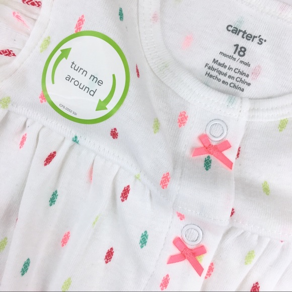 NWT Carter’s White Polkadot Seahorse Romper - 18m - Picture 3 of 8